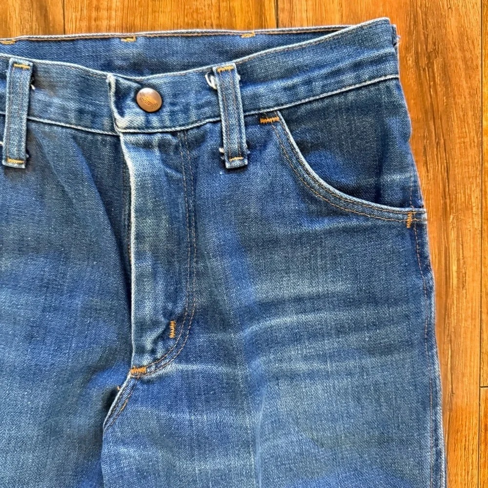 WRANGLER Womens Vintage Classic Blue Bootcut Western Jeans Size 4 - Picture 3 of 13